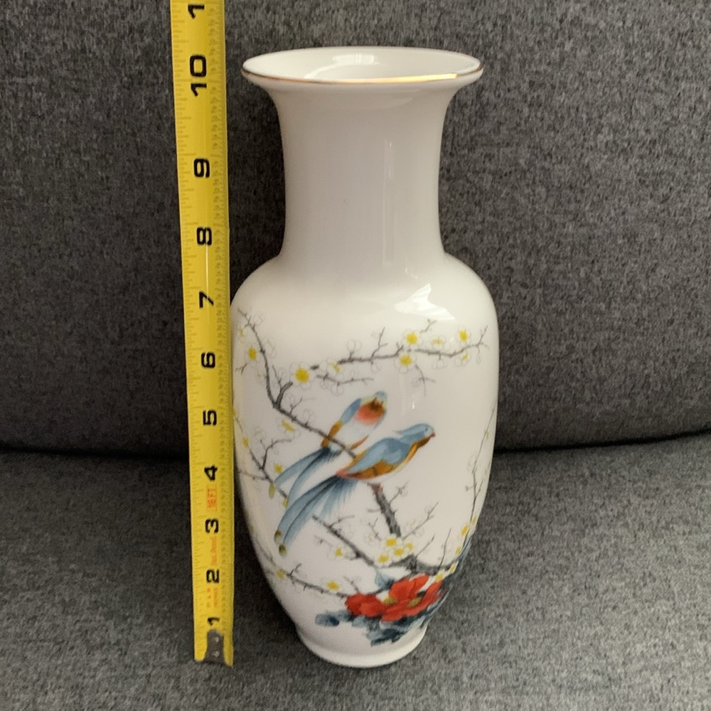 Vintage Jay, fine china Floral and Bird Ceramic Vase made in Japan - Picture 2 of 5